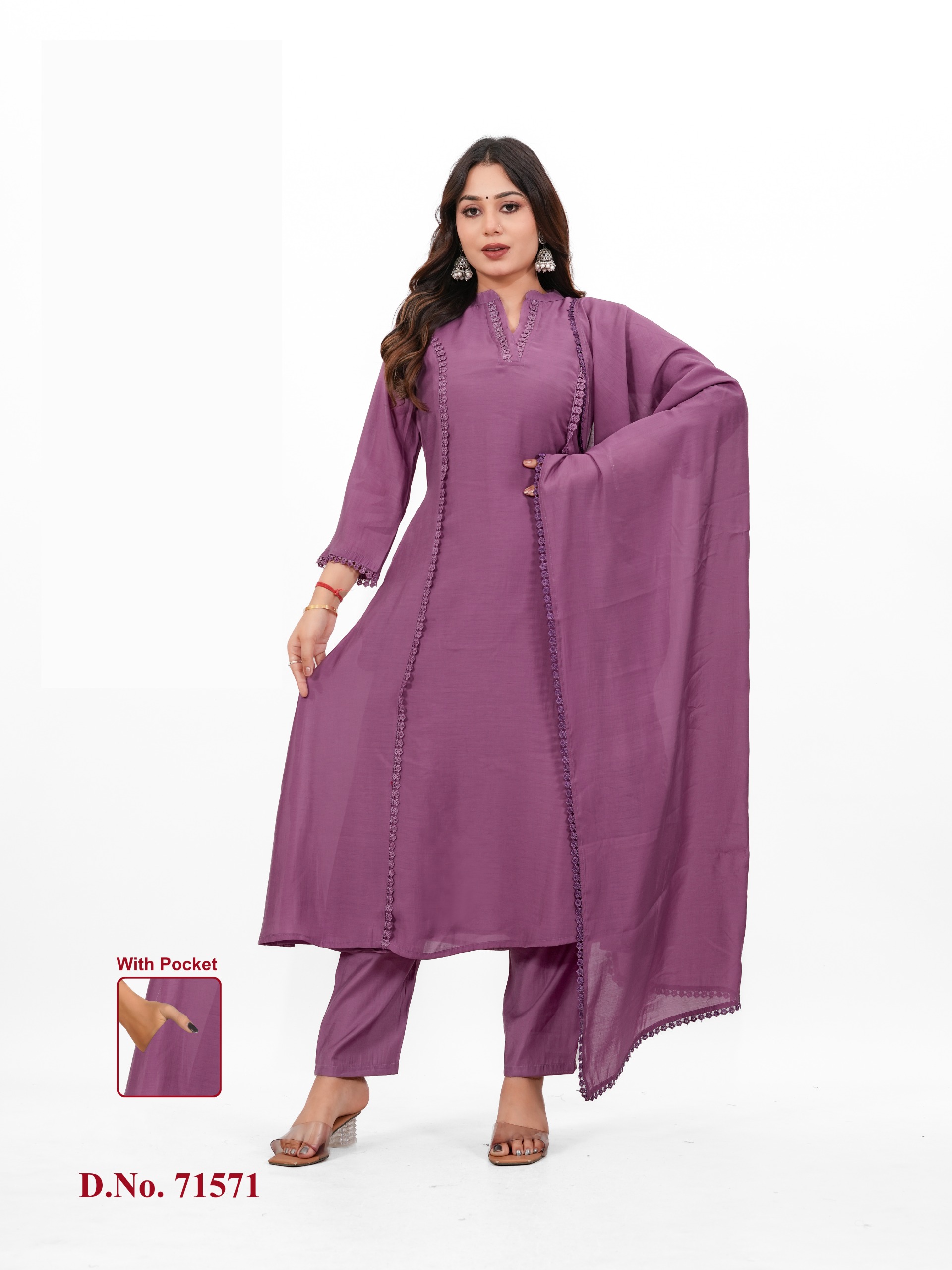 Premium Mul Chandheri Kurti Set with Dupatta