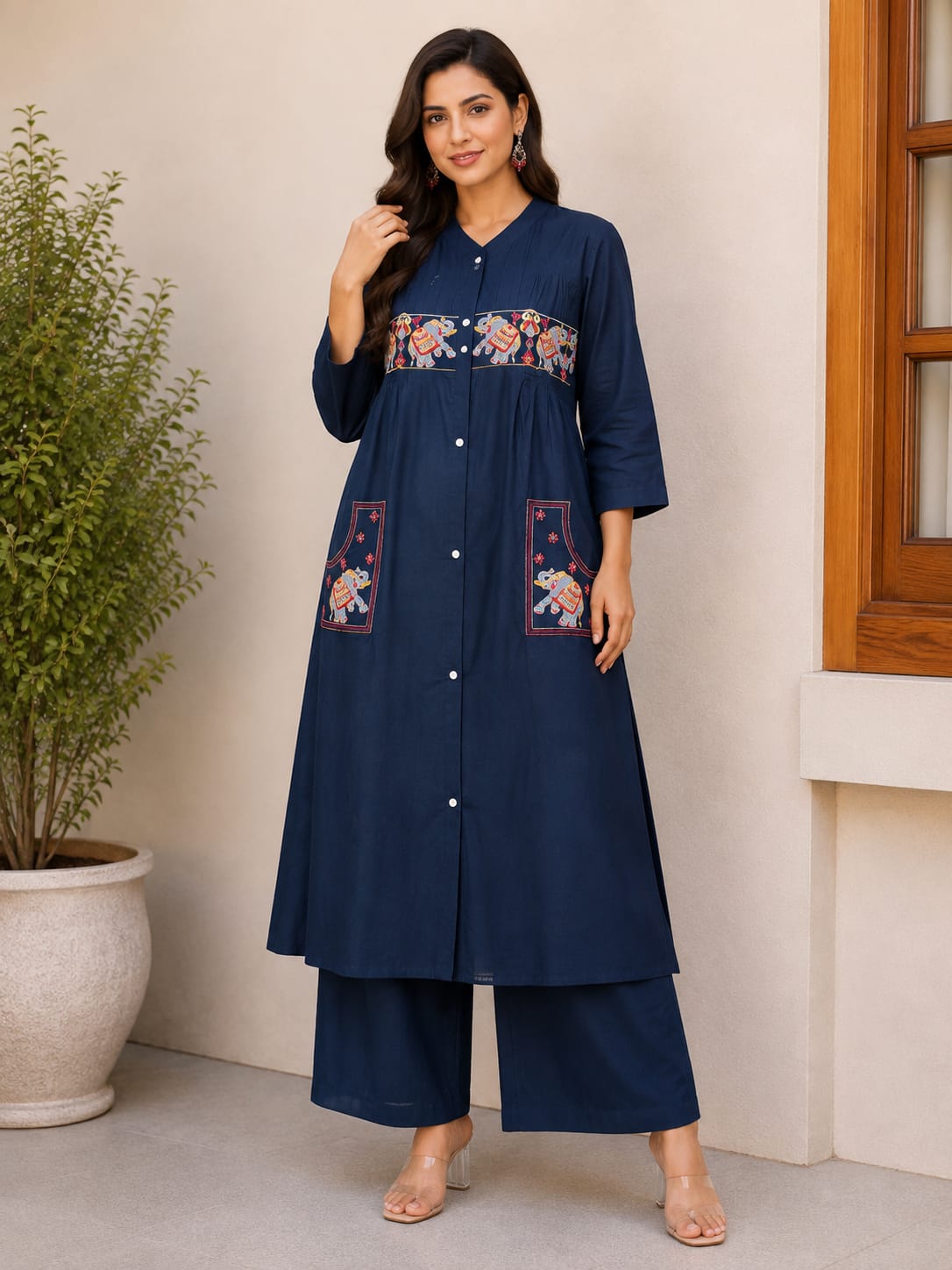 Pure Cotton Co-Ord Set with Beautiful Embroidery