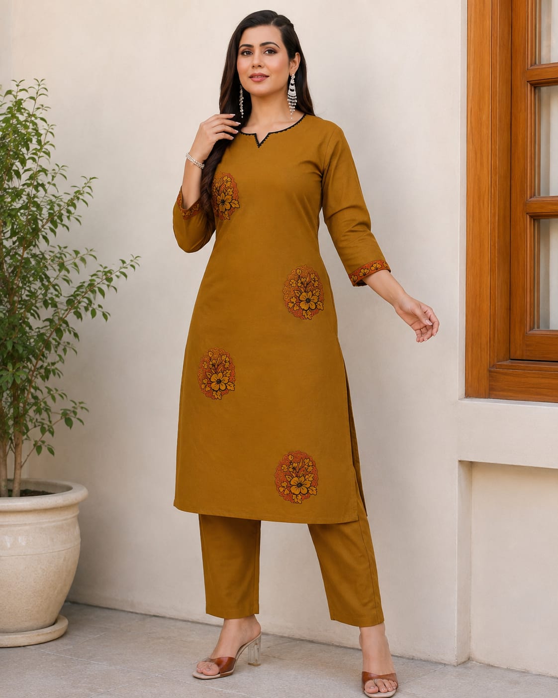 Pure Cotton Embroidered CO-Ord Set