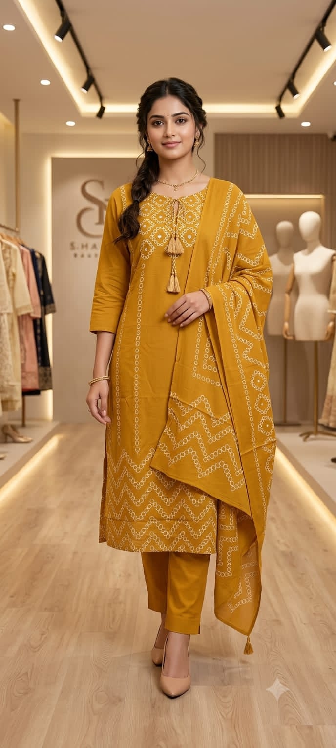 Pure 60/60 Cotton Kurti Set - Budget Buy