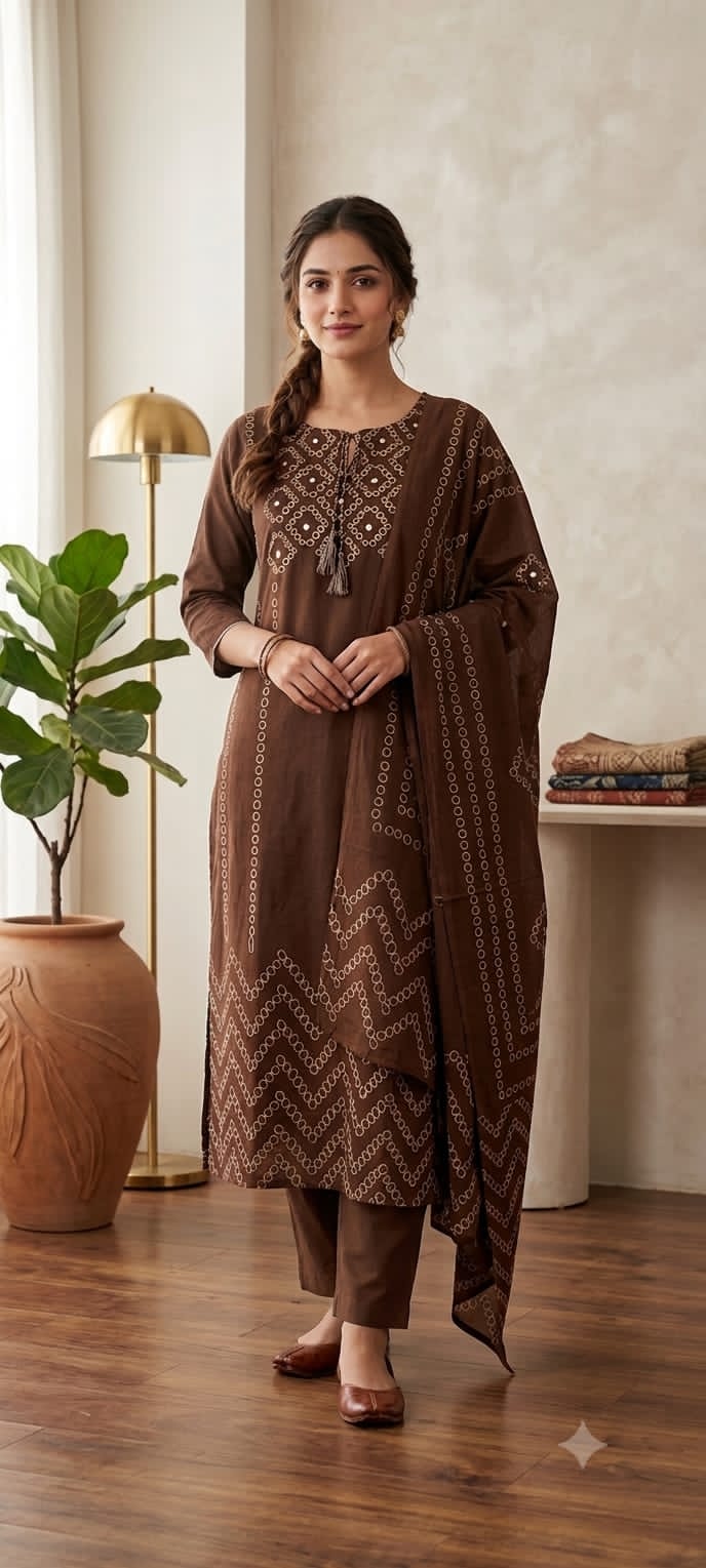 Pure 60/60 Cotton Kurti Set - Budget Buy