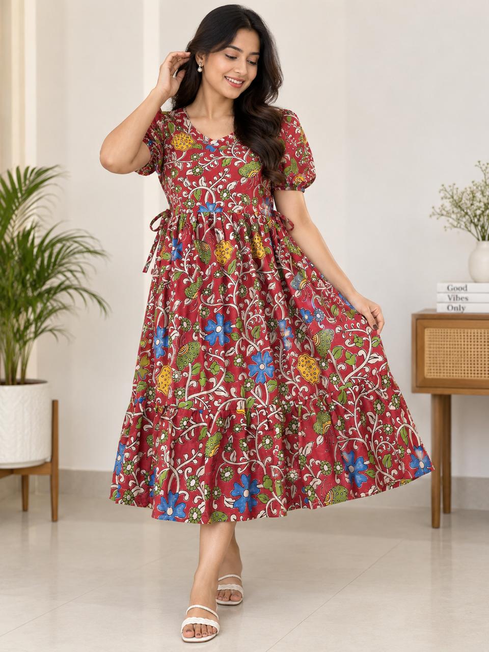 Pure Cotton Kalamkari Frock