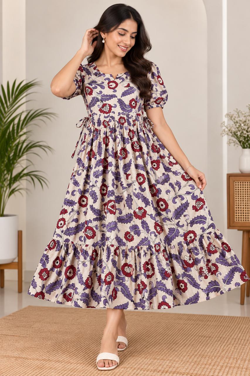Pure Cotton Kalamkari Frock