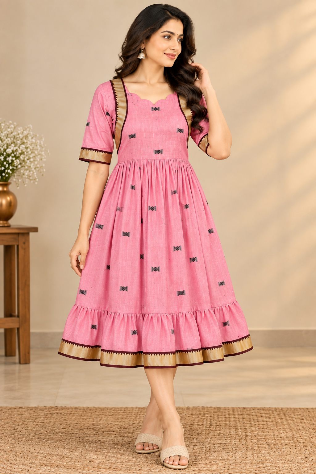 Pure Handloom Narayanpet Frocks